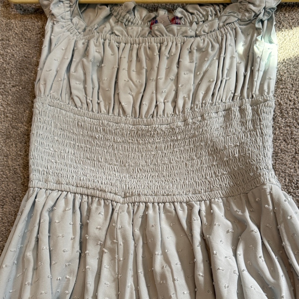 Light Blue Ruffled Romper - Picture 3 of 4